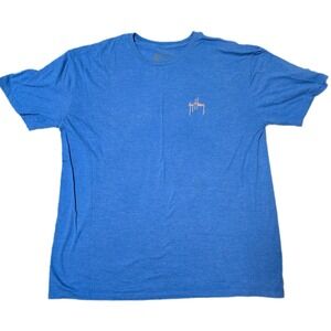 Guy Harvey‎ Blue Graphic T Shirt Marlin Fish Short Sleeve Casual Top(D)